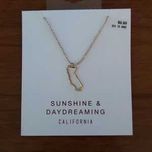NEW! California State Gold Necklace